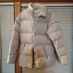 Liz Claiborne Puffer Jacket With Detachable Hood